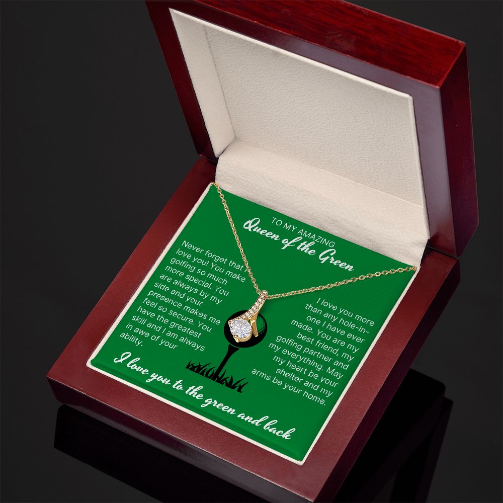 Love You To The Green And Back - Alluring Beauty Necklace For Lady Golfer