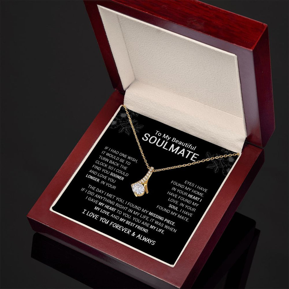 To My Beautiful Soulmate | You Are My Life My Love My Best Friend | Alluring Beauty Necklace
