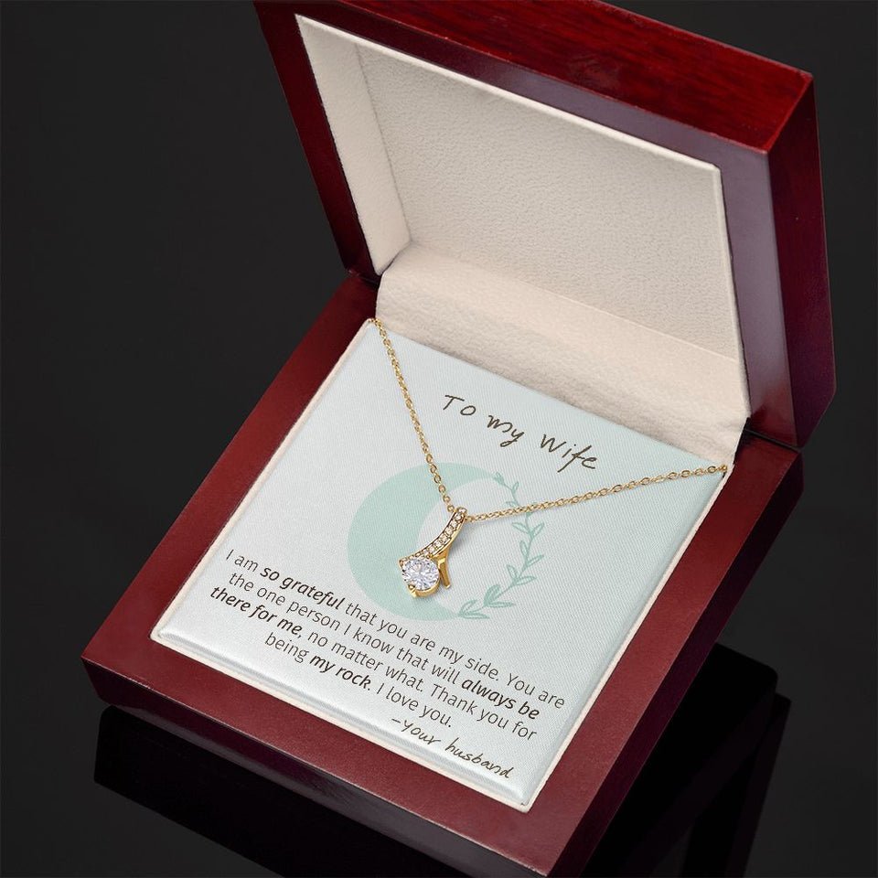 To My Wife necklace, My Rock - Alluring Beauty Necklace For Wife