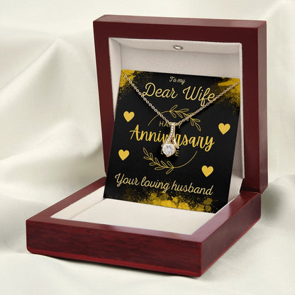 Happy Anniversary Gift for Wife A Beauty Alluring Necklace, Alluring Beauty Necklace