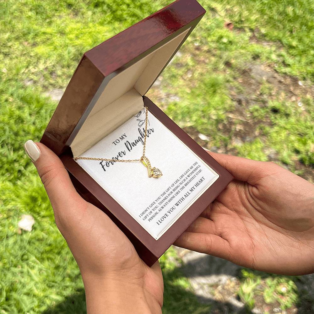 To My Forever Daughter - Shine Like The Brightest Star - Alluring Beauty Necklace