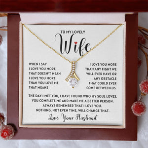 I Love you More To My Wife Alluring Necklace