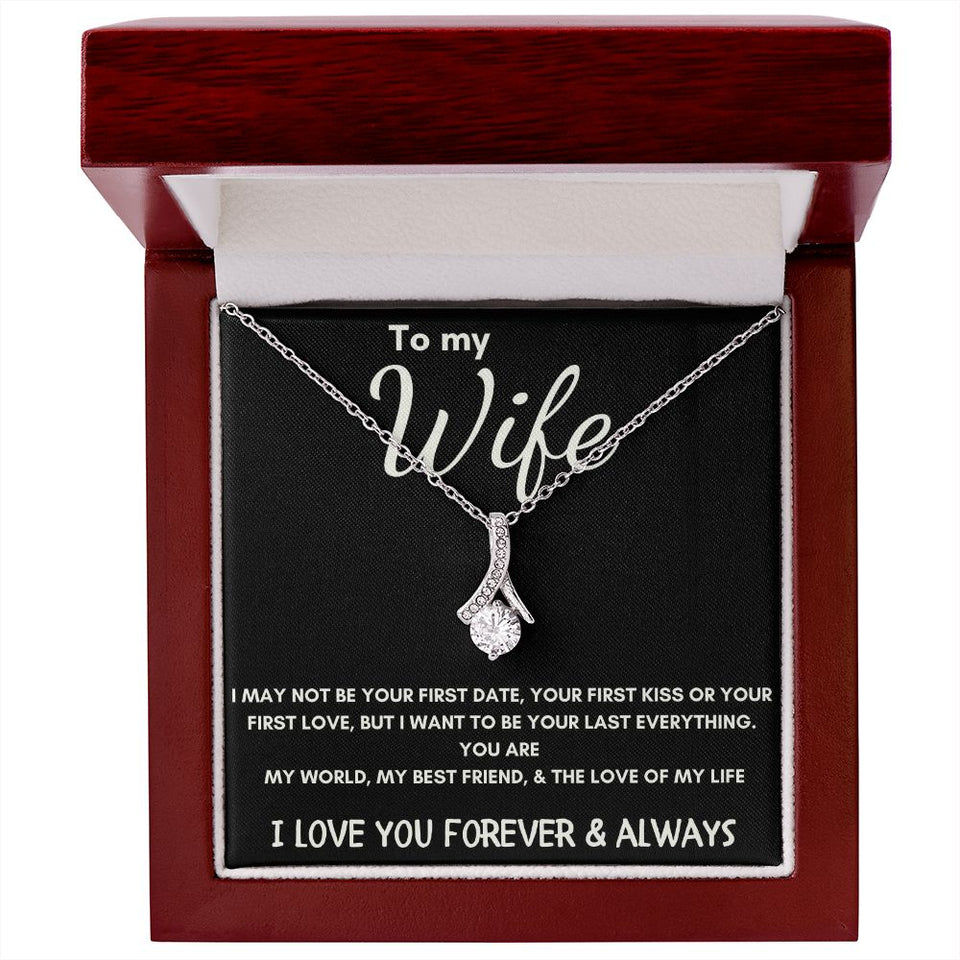 To My Wife - Alluring Beauty Necklace - Love of My Life - Black Card