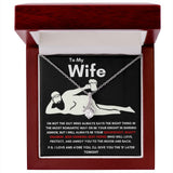 To My Wife - Alluring Beauty Necklace - Booty Grabbin' - Black Card Gift For Mom, necklace For Wife, Gift For Mother's Day