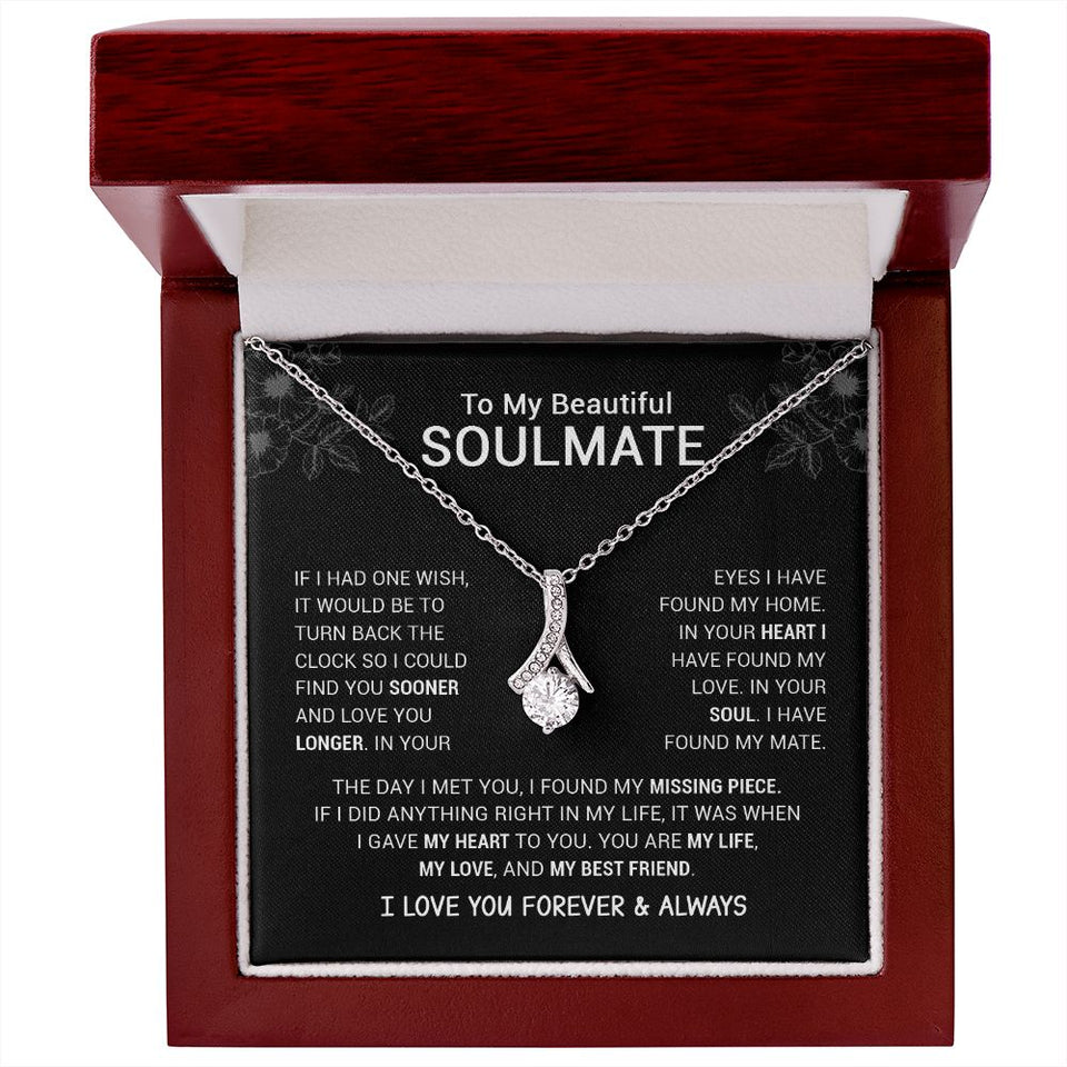To My Beautiful Soulmate | You Are My Life My Love My Best Friend | Alluring Beauty Necklace
