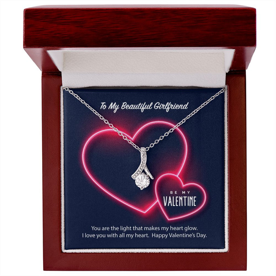 To My Girlfriend Be My Valentine Alluring Beauty Necklace