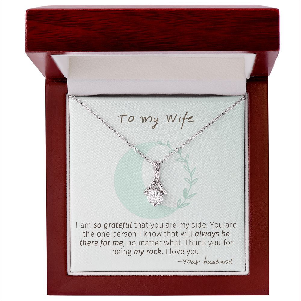 To My Wife necklace, My Rock - Alluring Beauty Necklace For Wife