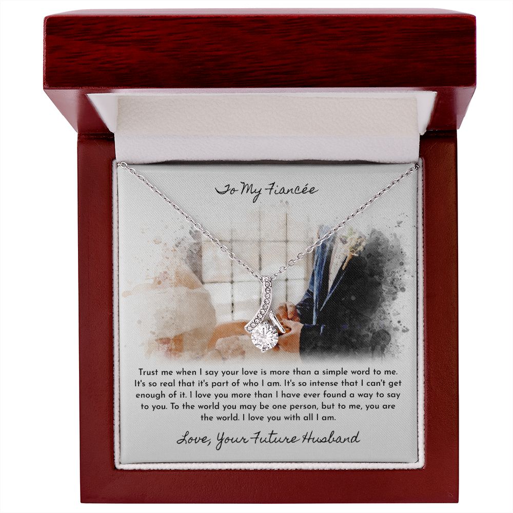 To My Fiancee Love Your Future Husband Alluring Beauty Necklace