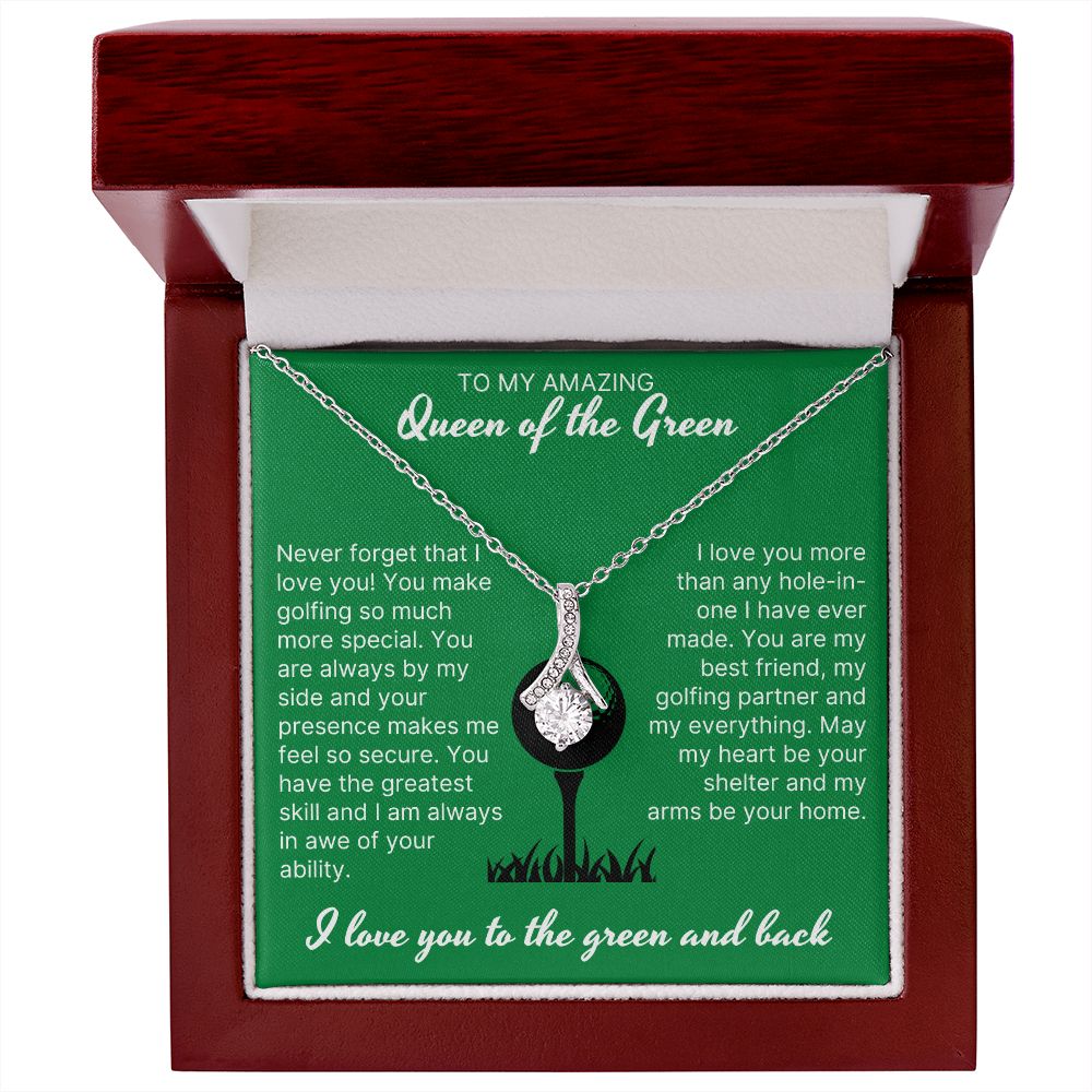 Love You To The Green And Back - Alluring Beauty Necklace For Lady Golfer