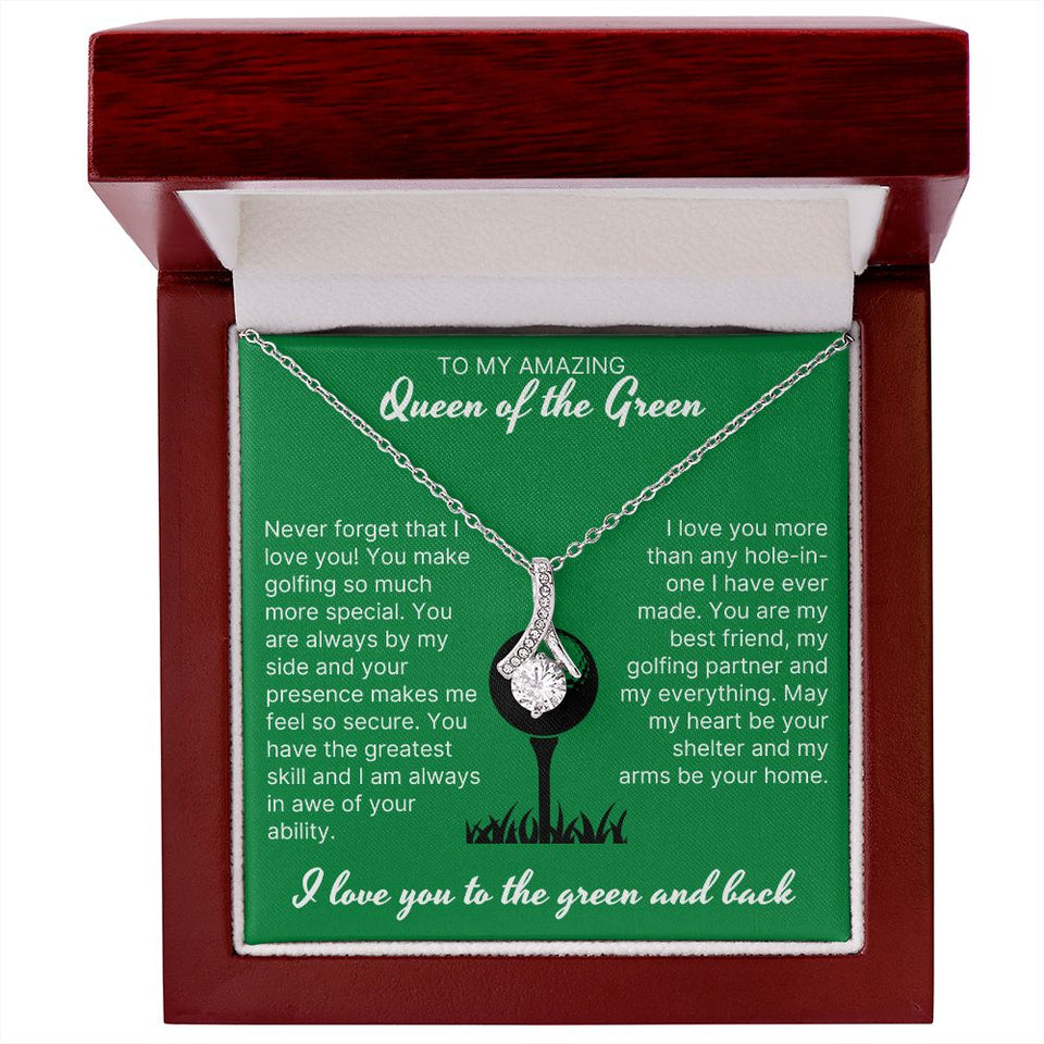 Love You To The Green And Back - Alluring Beauty Necklace For Lady Golfer