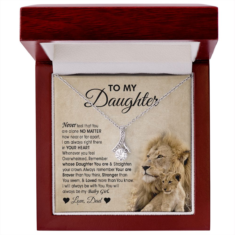 To My Daughter Gift From Dad | Proud To Be Your Father | Sentimental Gifts Alluring Beauty Necklace