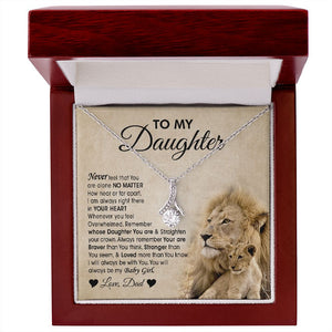 To My Daughter Gift From Dad | Proud To Be Your Father | Sentimental Gifts Alluring Beauty Necklace