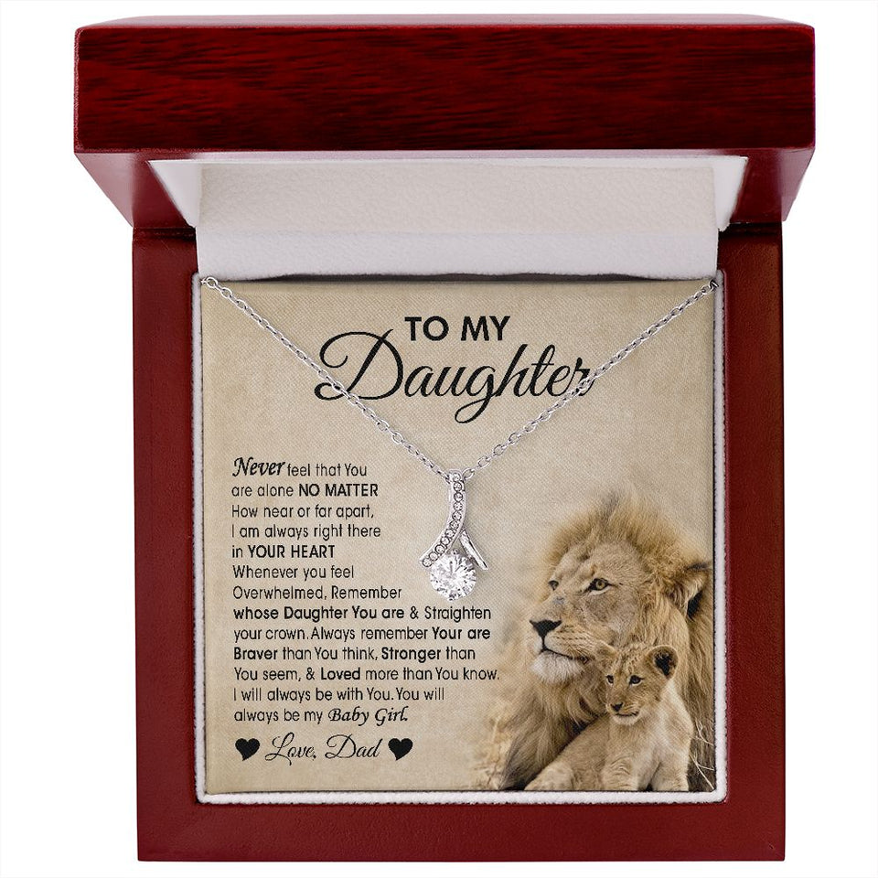 To My Daughter Gift From Dad | Proud To Be Your Father | Sentimental Gifts Alluring Beauty Necklace