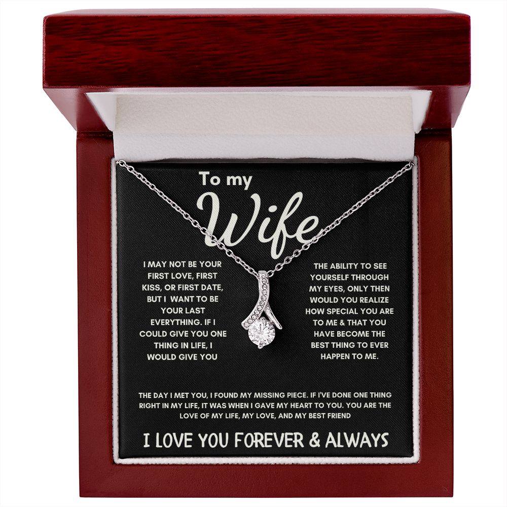 To My Wife - Alluring Beauty Necklace - The Day I Met You - Black Card