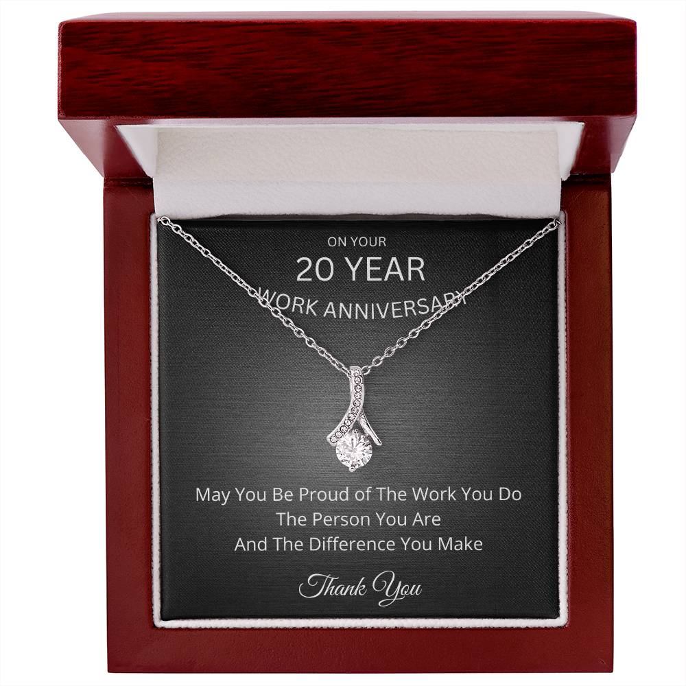 20 year Work Anniversary Gift Alluring Beauty Necklace