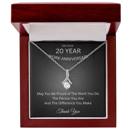 20 year Work Anniversary Gift Alluring Beauty Necklace