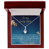 To My Lovely Mom necklace, Forever One Family - Alluring Beauty Necklace For Mom