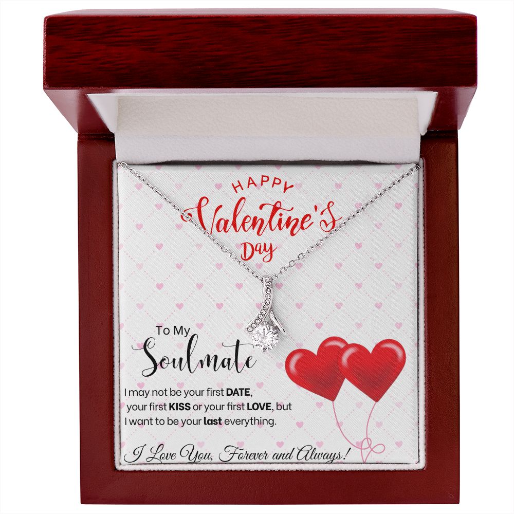 To My Soulmate - Alluring Beauty Necklace - Red Balloons Gift For Mom, necklace For Wife, Gift For Mother's Day