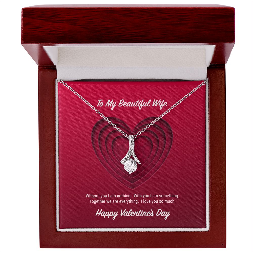 To My Beautiful Wife Valentine's Day Alluring Beauty Necklace