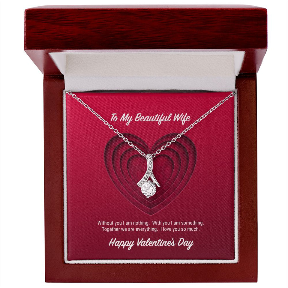 To My Beautiful Wife Valentine's Day Alluring Beauty Necklace