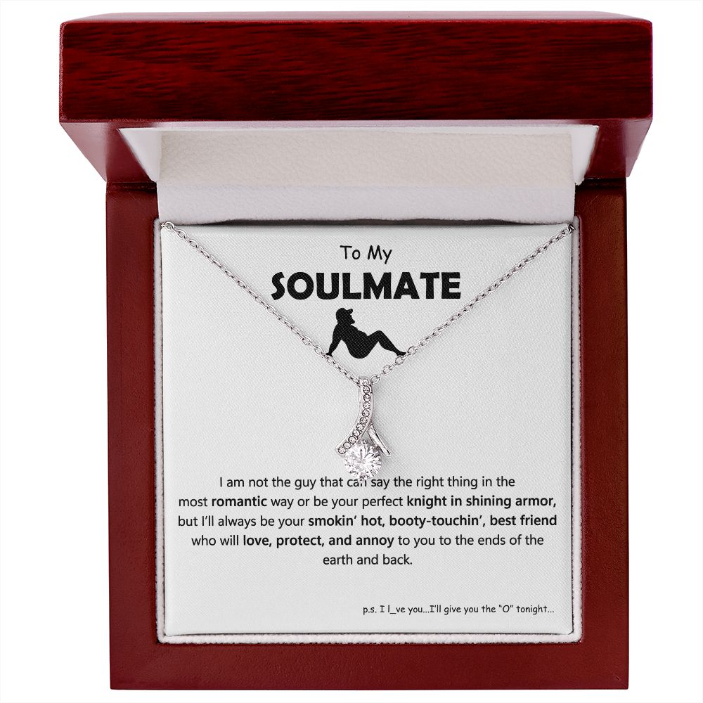 To My Soulmate, Best Friends | Stunning Necklace with Message Card, Alluring Beauty Necklace