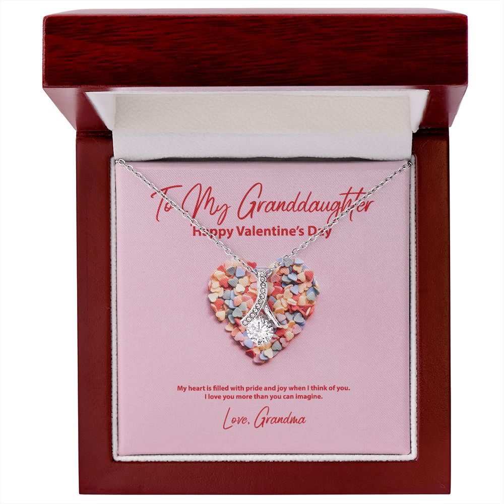 To My Granddaughter from Grandma Valentine's Day Alluring Beauty Necklace