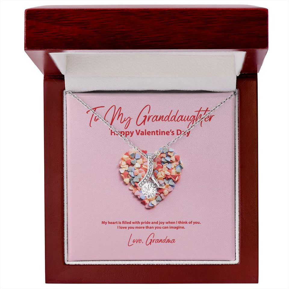 To My Granddaughter from Grandma Valentine's Day Alluring Beauty Necklace