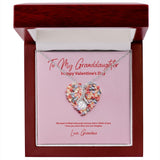 To My Granddaughter from Grandma Valentine's Day Alluring Beauty Necklace