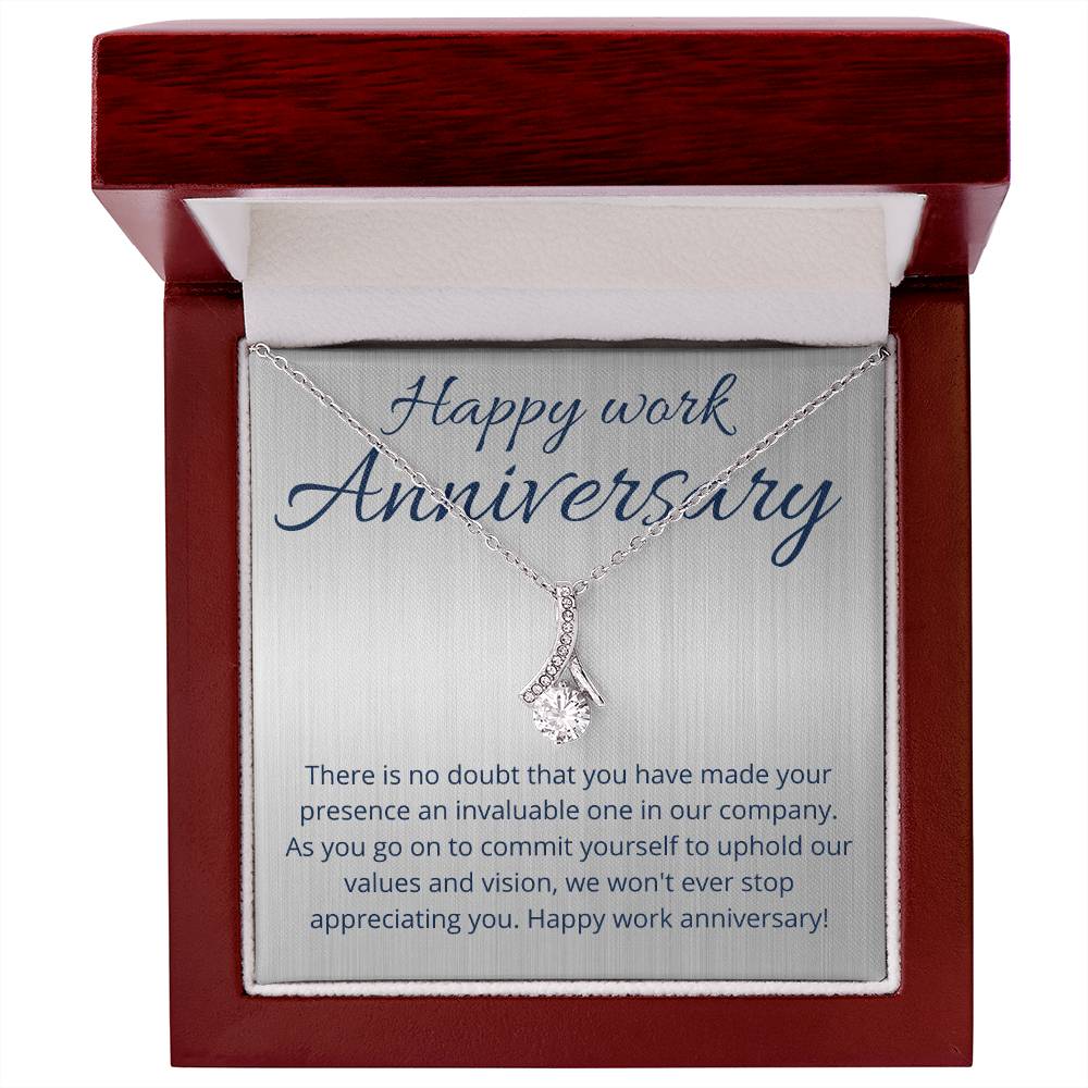 Happy Work Anniversary Alluring Beauty Necklace Gift