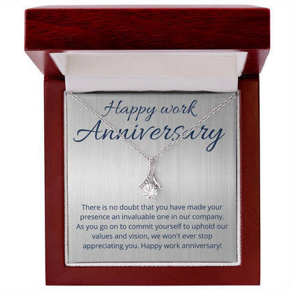 Happy Work Anniversary Alluring Beauty Necklace Gift
