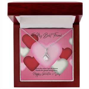 To My Best Friend Galentine's Day Alluring Beauty Necklace