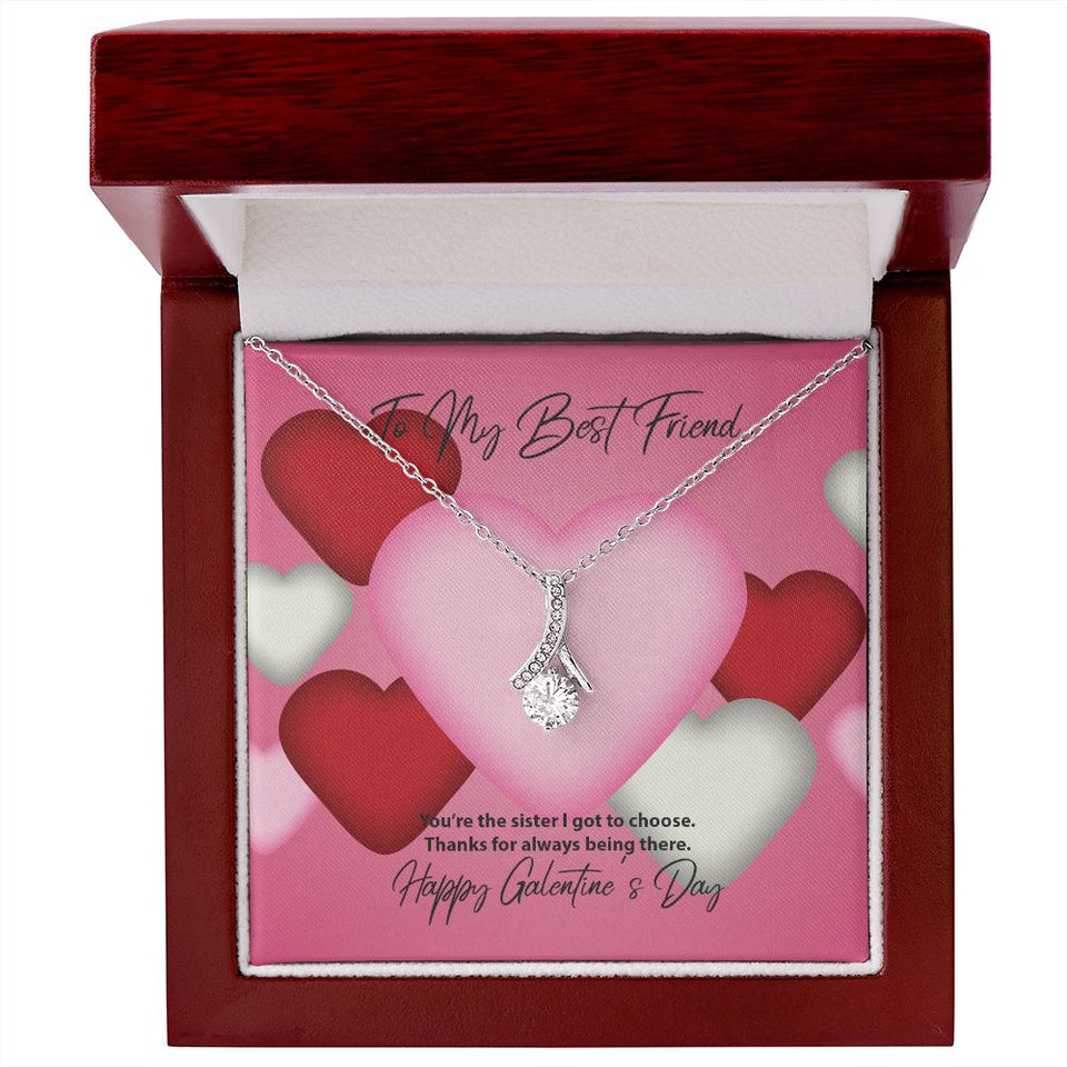 To My Best Friend Galentine's Day Alluring Beauty Necklace