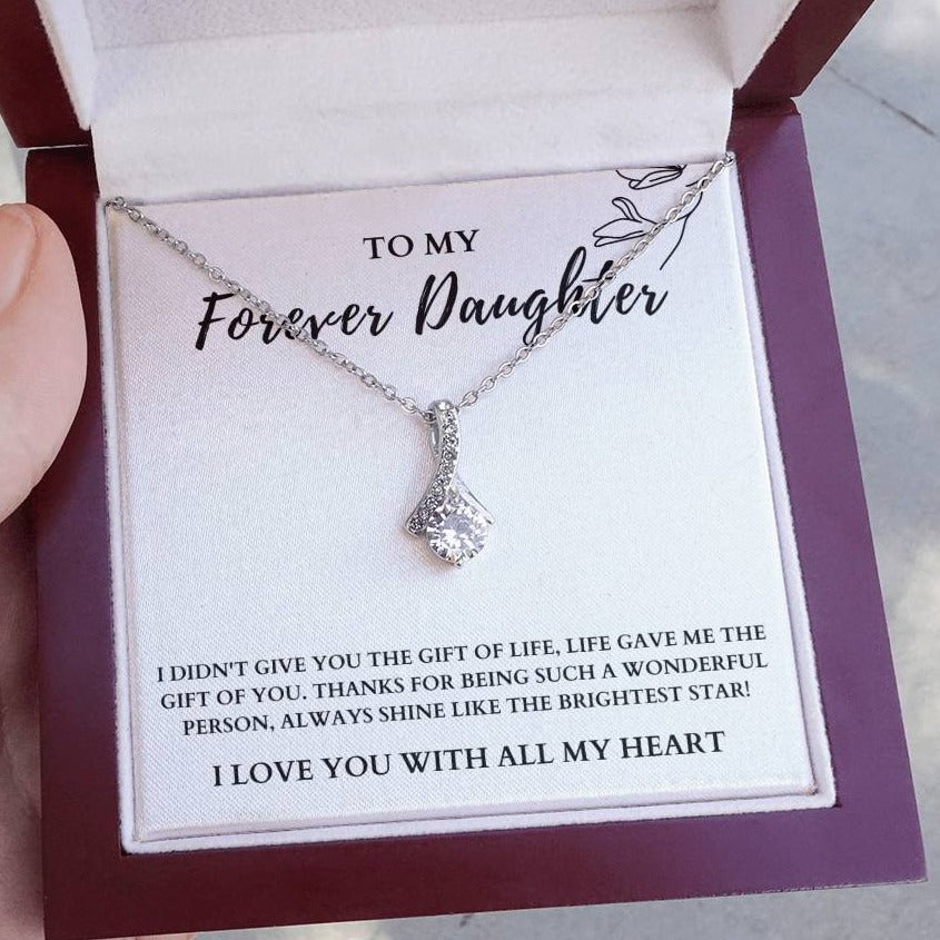 To My Forever Daughter - Shine Like The Brightest Star - Alluring Beauty Necklace