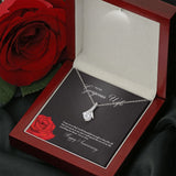 To My Gorgeous Wife Happy Anniversary Alluring Beauty Necklace