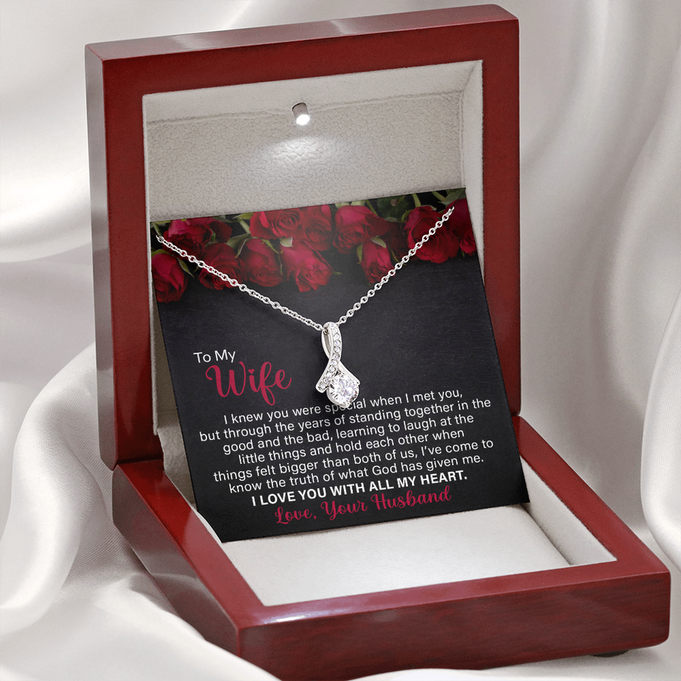 To My Wife | Standing Together | Alluring Beauty Necklace