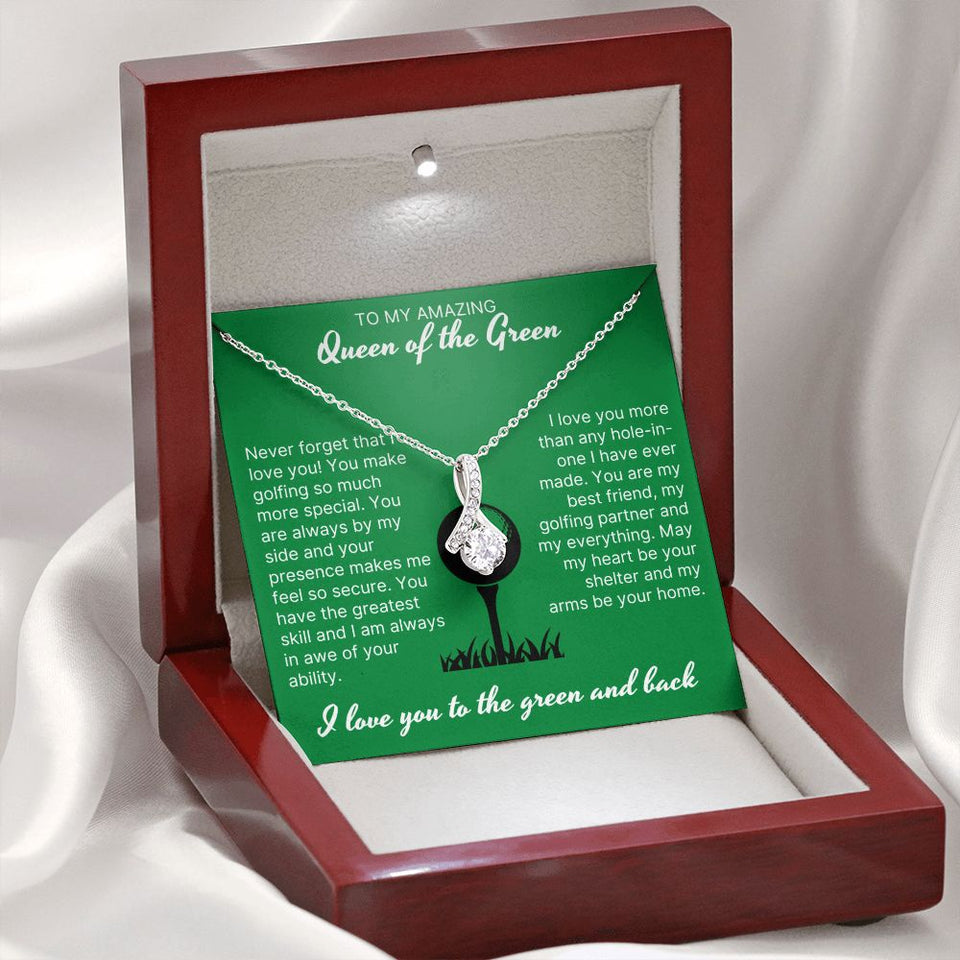 Love You To The Green And Back - Alluring Beauty Necklace For Lady Golfer