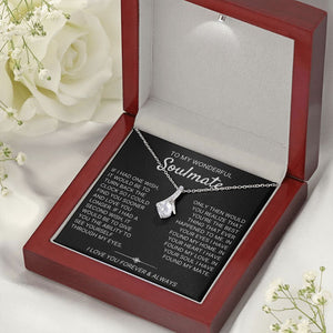 To My Wonderful Soulmate necklace, Two Wishes - Alluring Beauty Necklace For Soulmate