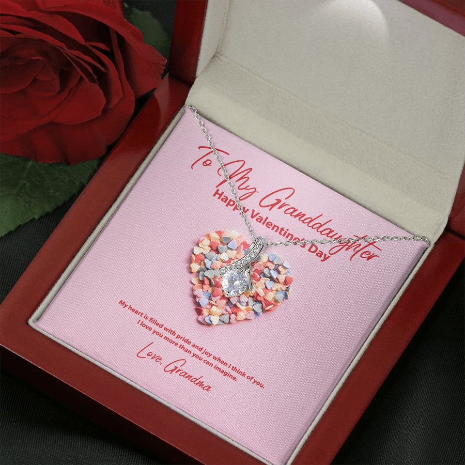 To My Granddaughter from Grandma Valentine's Day Alluring Beauty Necklace