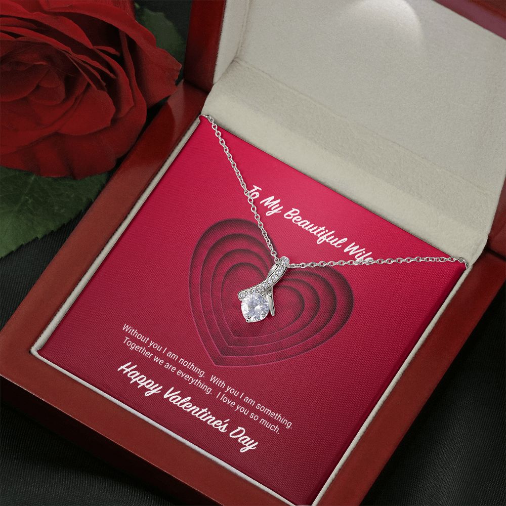 To My Beautiful Wife Valentine's Day Alluring Beauty Necklace