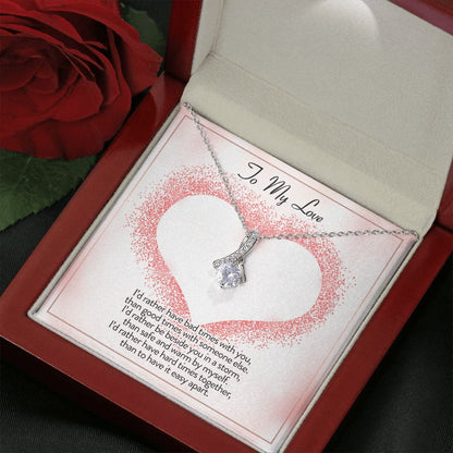 To My Love I'd Rather Be Alluring Beauty Necklace