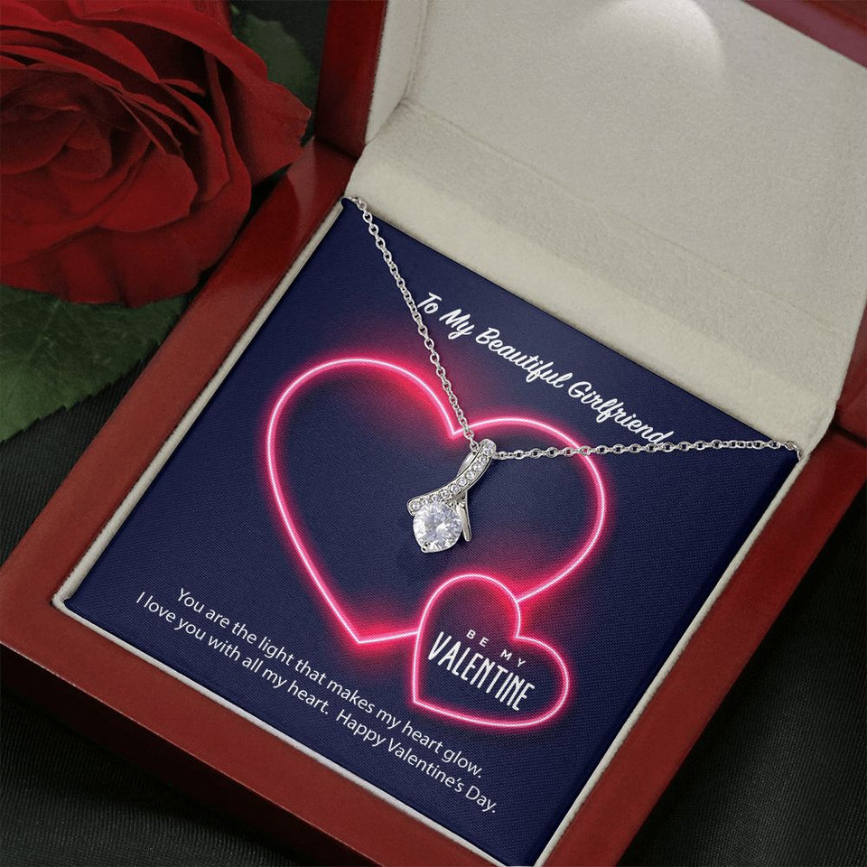 To My Girlfriend Be My Valentine Alluring Beauty Necklace