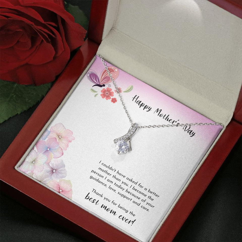 To The Best Mom Ever Alluring Beauty Necklace