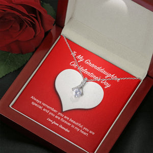 To My Granddaughter from Grandpa Valentine's Day Alluring Beauty Necklace
