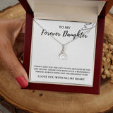 To My Forever Daughter - Shine Like The Brightest Star - Alluring Beauty Necklace