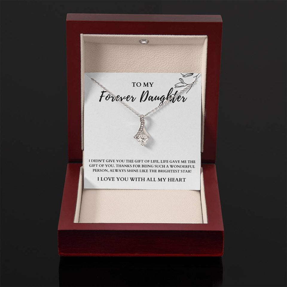 To My Forever Daughter - Shine Like The Brightest Star - Alluring Beauty Necklace