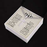 To my dad - you've always been the one Personalized Cross Necklace with Cuban Chain