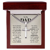 To my dad - you've always been the one Personalized Cross Necklace with Cuban Chain