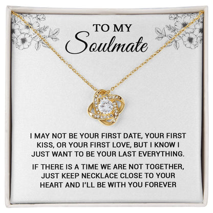 To My Soulmate | I Will Be With You Forever | Love Knot Necklace