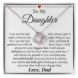 To My Daughter | I Will Always Defend You | Forever Love Necklace | Gift For Daughter From Dad