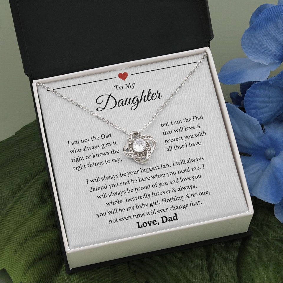 To My Daughter | I Will Always Defend You | Forever Love Necklace | Sentimental Gift For Daughter